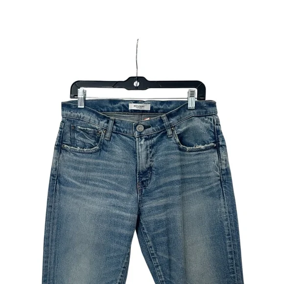 $360 Moussy Vintage Blue Hawthorne Skinny Jean In Light Blue Size 27